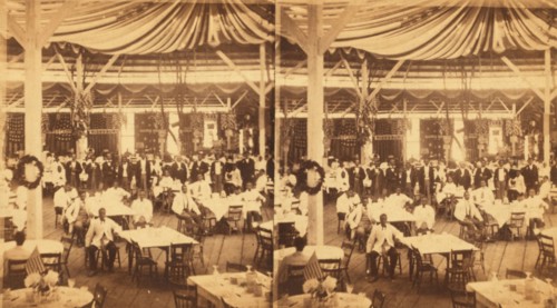 The large dining room, 1864. Creator: A Watson.