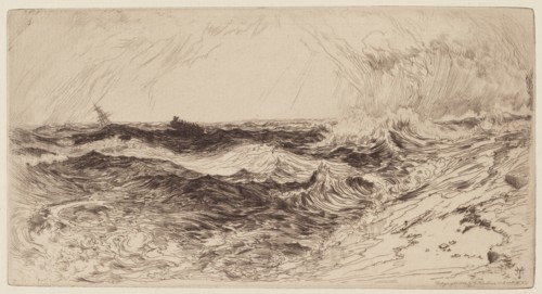 The Resounding Sea, 1880. Creator: Thomas Moran.