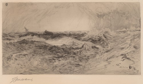 The Resounding Sea, 1880. Creator: Thomas Moran.