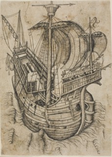 Three-Masted Ship Steering to the Right, c. 1467.