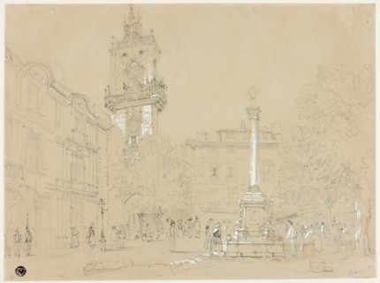Square in Aix-en-Provence, n.d. Creator: Unknown.