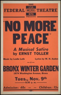 No More Peace, New York, [1937]. Creator: Unknown.