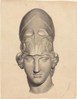 Antique Head with a Helmet. Creator: John Flaxman.