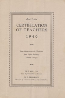 Certification of Teachers, 1940. Creator: Unknown.