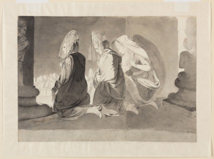 Three Kneeling Women, 1770/75. Creator: John Brown.