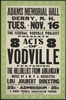 Vodville Show, Derry, NH, [193-]. Creator: Unknown.