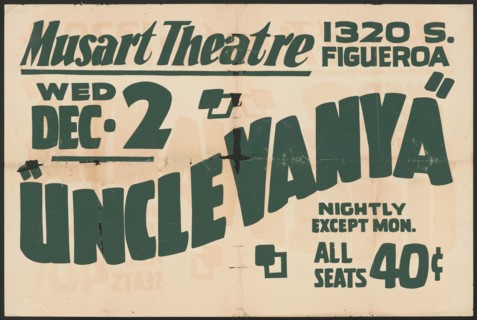 Uncle Vanya, Los Angeles, [193-]. Creator: Unknown.