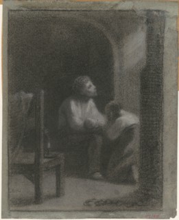 The Prayer, c. 1860s. Creator: William Morris Hunt.