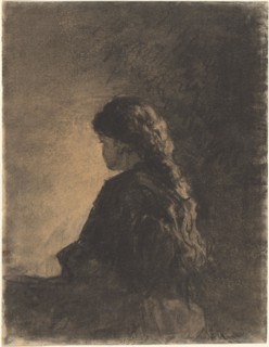 Seated Girl, c. 1875. Creator: William Morris Hunt.