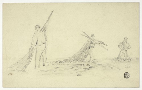 Men Carrying Nets, n.d. Creator: John Skinner Prout.