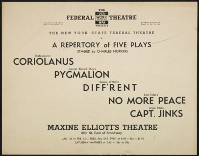 A Repertory of Five Plays, [193-]. Creator: Unknown.