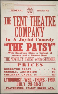 The Patsy, Hackensack, NJ, [193-]. Creator: Unknown.