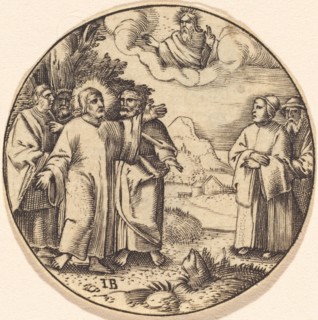 Christ with Three of His Apostles. Creator: Unknown.