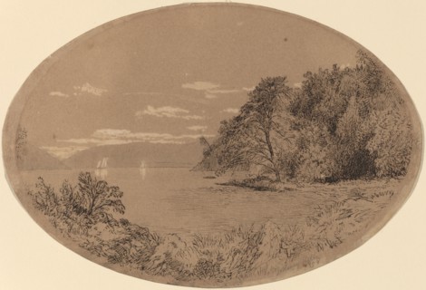 The Hudson at Nyack, 1858. Creator: John Henry Hill.