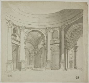 Interior of Domed Church, n.d. Creator: James Gandon.