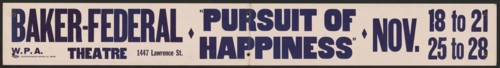 Pursuit of Happiness, Denver, 1937. Creator: Unknown.