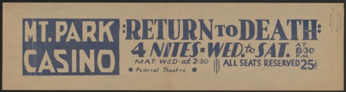 Return to Death, Holyoke, MA, 1938. Creator: Unknown.