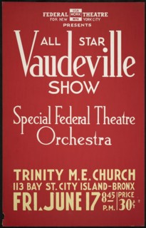 Vaudeville Show, New York, [1930s]. Creator: Unknown.