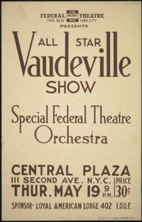 Vaudeville Show, New York, [1930s]. Creator: Unknown.