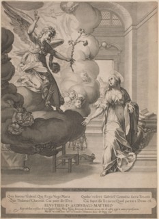 The Annunciation, 1598. Creator: Francesco Villamena.