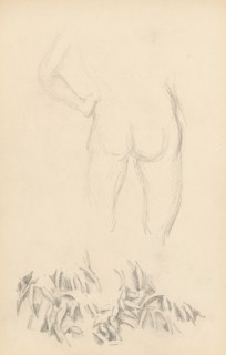 A Nude and Foliage, 1879/1882. Creator: Paul Cezanne.