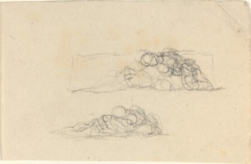 Two Groups of Huddled Figures. Creator: John Flaxman.