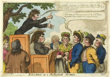 Sailors at a Methodist Sermon, 1819. Creator: Unknown.
