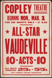 All-Star Vaudeville, Boston, [193-]. Creator: Unknown.