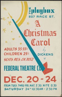 A Christmas Carol, Cincinnati, 1938. Creator: Unknown.