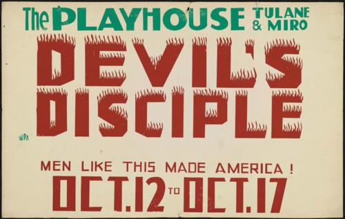 Devil's Disciple, New Orleans, 1937. Creator: Unknown.