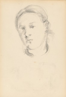 Head of a Young Woman, c. 1880. Creator: Paul Cezanne.