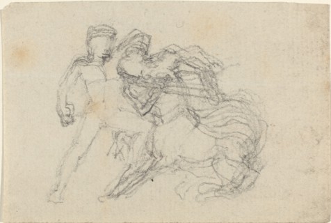 Battle between Man and Centaur. Creator: John Flaxman.