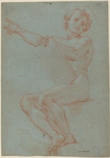 A Seated Man Holding a Tablet. Creator: Carlo Maratti.