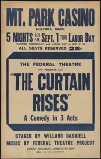 The Curtain Rises, Holyoke, MA, 1937. Creator: Unknown.