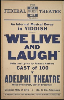 We Live and Laugh, New York, [1930s]. Creator: Unknown.
