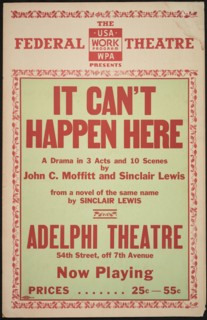 It Can't Happen Here, New York, 1936. Creator: Unknown.