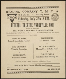 Vaudeville Unit, Reading, PA, [193-]. Creator: Unknown.