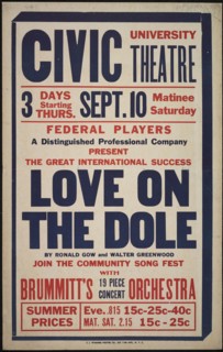 Love on the Dole, Syracuse, NY, 1936. Creator: Unknown.