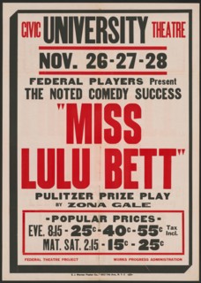 Miss Lulu Bett 1, Syracuse, NY, 1936. Creator: Unknown.
