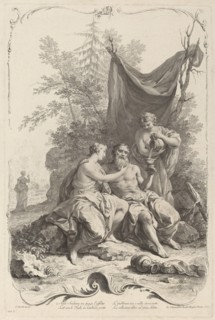 Lot and His Daughters, c. 1745. Creator: Joseph Wagner.