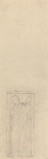 Relief with Two Cloaked Figures. Creator: John Flaxman.