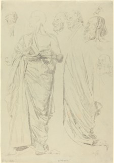 Studies of Men in Togas [recto]. Creator: Otto Greiner.
