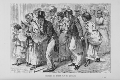 Negroes on their way to church, 1882. Creator: Unknown.