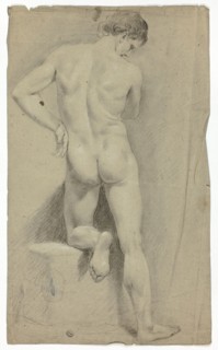 Standing Nude from the Back, n.d. Creator: John Downman.