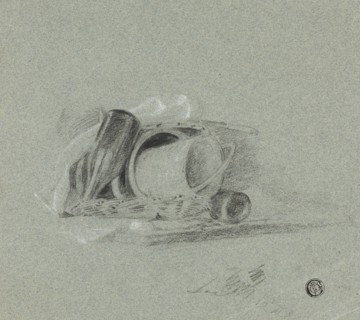 Still Life with Bottles and Pail, n.d. Creator: Unknown.
