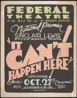 It Can't Happen Here, Miami, FL, 1936. Creator: Unknown.