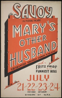 Mary's Other Husband, San Diego, 1938. Creator: Unknown.