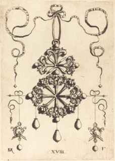 Pendant with Two Double Crosses. Creator: Daniel Mignot.