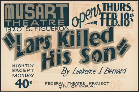 Lars Killed His Son, Los Angeles, 1937. Creator: Unknown.