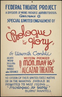 Prologue to Glory, San Francisco, 1938. Creator: Unknown.